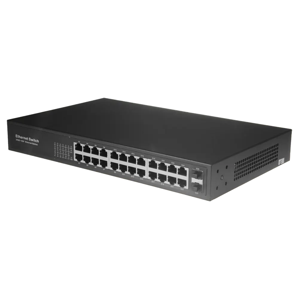 Gigabit - Switch Ethernet 24 ports RJ45 + 2 ports SFP gigabit