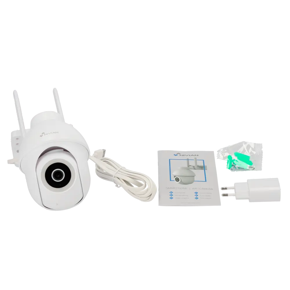 Nivian - Caméra intelligente Nivian 2.5K 4MP Wi-Fi Sécurité Max