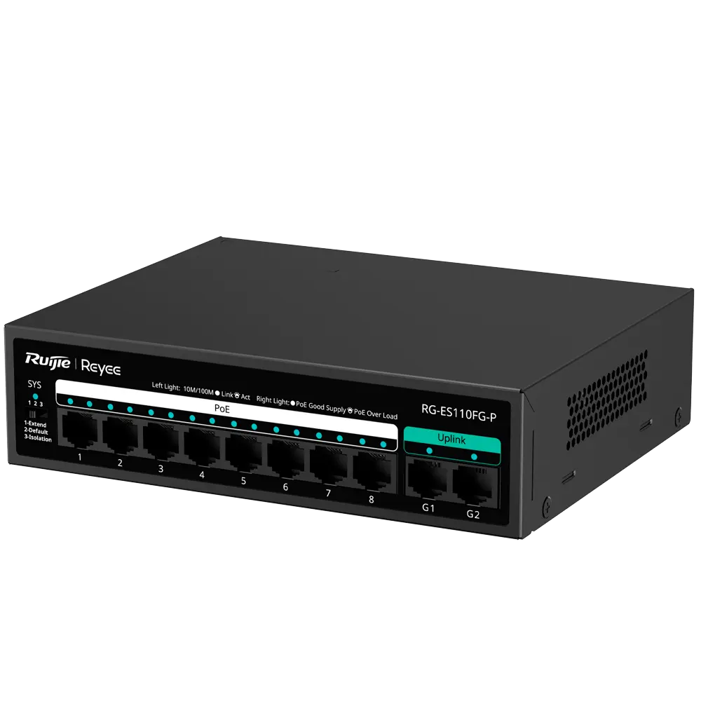 Reyee - Switch de bureau  – 8 ports RJ45 + 8 ports PoE REYEE