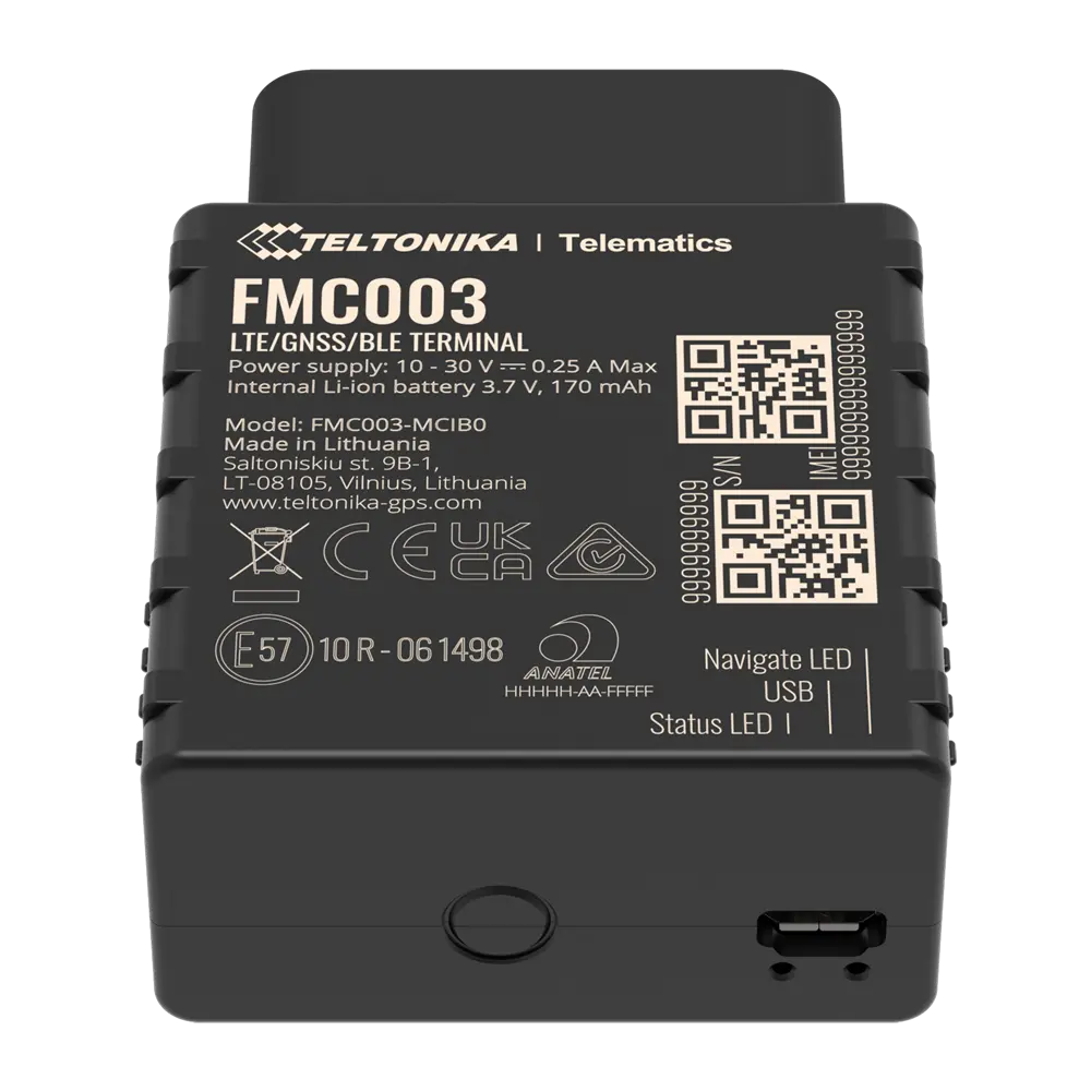 Teltonika - Tracker Plug & Play pour Véhicules Connexion OBD Teltonika