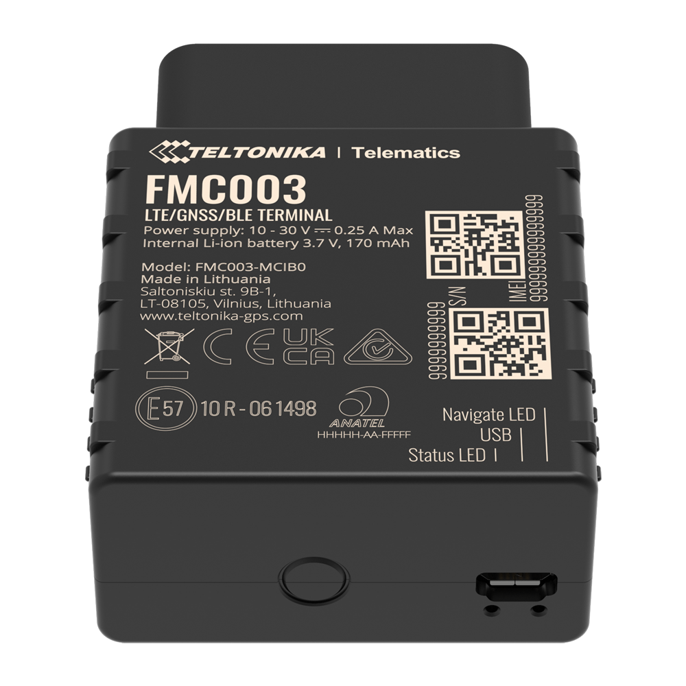 Teltonika - Tracker Plug & Play pour Véhicules Connexion OBD